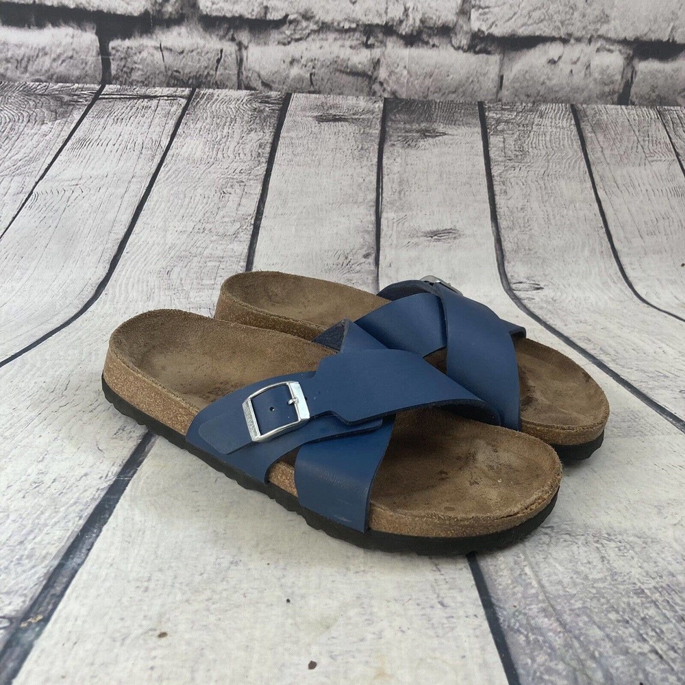Birkis Birkenstock Betula Blue Sandals 250 Womens Size 8L M6